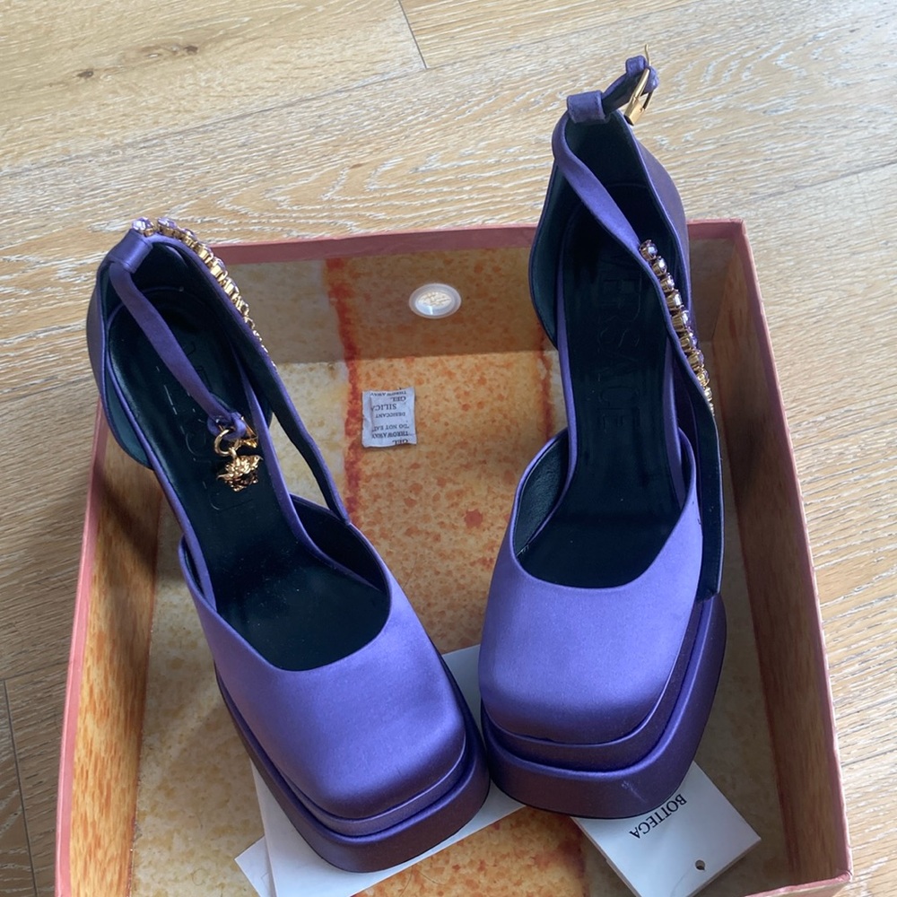 Versace Purple Platform Shoes